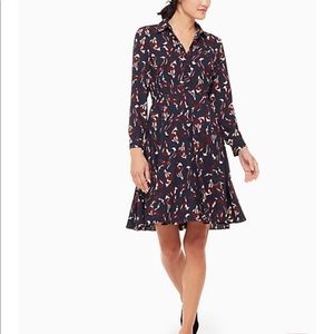 Kate Spade Shirt Dress SZ 6 “so foxy foxes smocked dress”